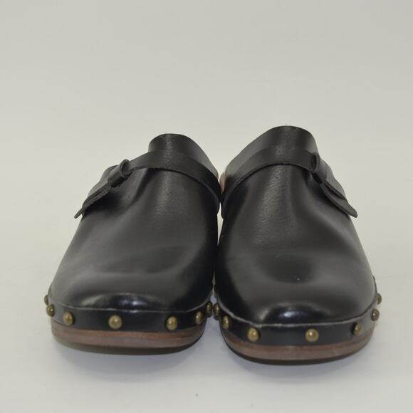 Time and Tru Womens Sz 8 Clogs Black Faux Leather Y2K Style - Picture 2 of 13